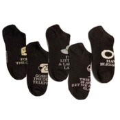 Wholesale - 5pk SCHITTS CREEK ICONIC QUOTES WOMEN NS SOCKS, UPC: 193159165673